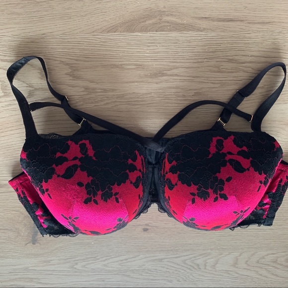 Torrid pink/black plus size push up bra 46DD - Picture 3 of 7
